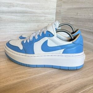 💙🤍 Nike Air Jordan 1 Low elevate platform white university blue UNC shoes